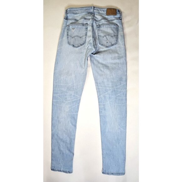 American Eagle "Athletic Skinny Airflex + Temp Tech" Size 29x32 Distressed Jeans - Picture 3 of 8